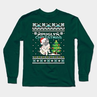 Pugly Christmas- Pug Lover Xmas Gift Long Sleeve T-Shirt